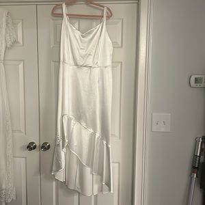 White satin dress